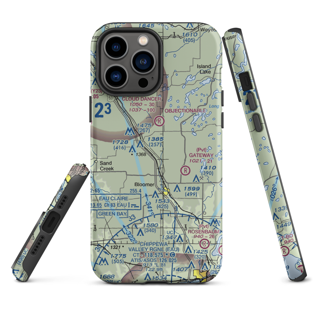 Flying O Airport (US-0128) VFR Sectional  Tough iPhone Case iPhone 13 Pro Max model shown