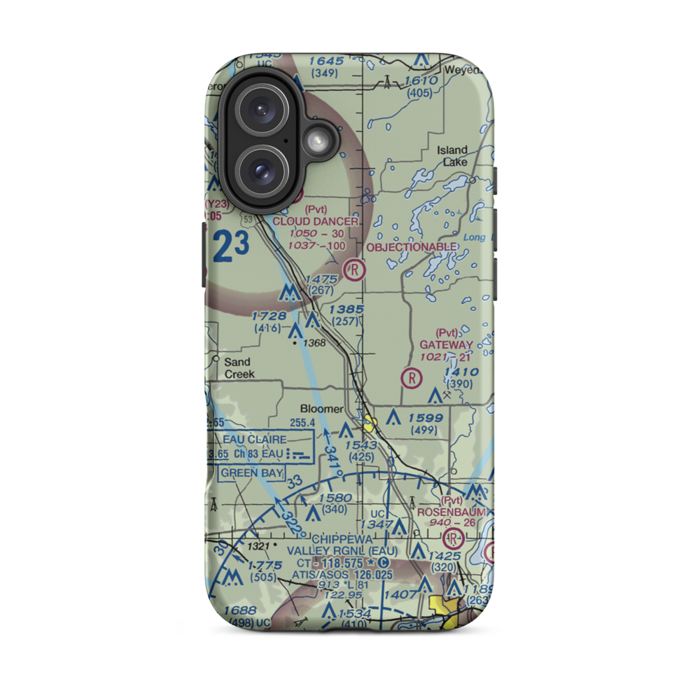 Flying O Airport (US-0128) VFR Sectional  Tough iPhone Case iPhone 16 Plus model shown