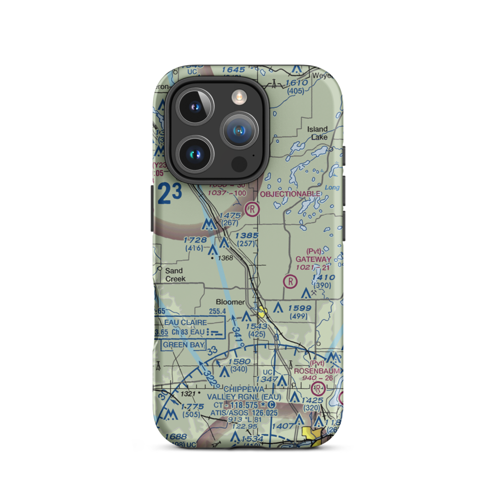 Flying O Airport (US-0128) VFR Sectional  Tough iPhone Case iPhone 16 Pro model shown