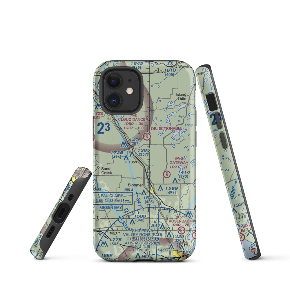 Flying O Airport (US-0128) VFR Sectional  Tough iPhone Case iPhone 12 mini model shown