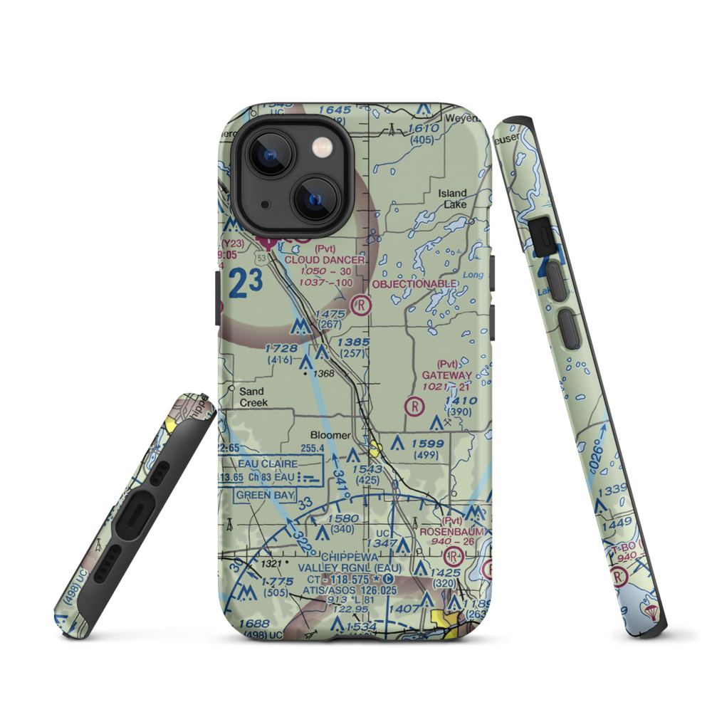 Flying O Airport (US-0128) VFR Sectional  Tough iPhone Case iPhone 13 model shown