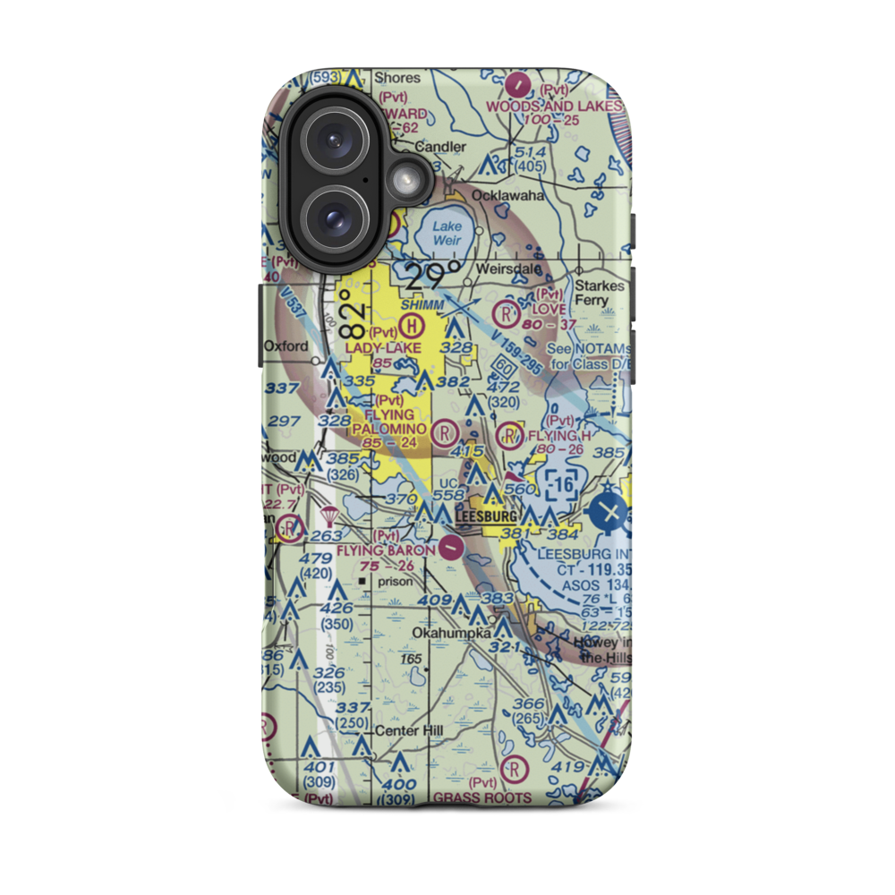 Flying Palomino Ranch Airport (5FA1) VFR Sectional  Tough iPhone Case iPhone 16 Plus model shown