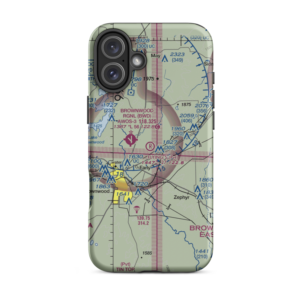 Flying S Air Ranch Airport (10XS) VFR Sectional  Tough iPhone Case iPhone 16 Plus model shown