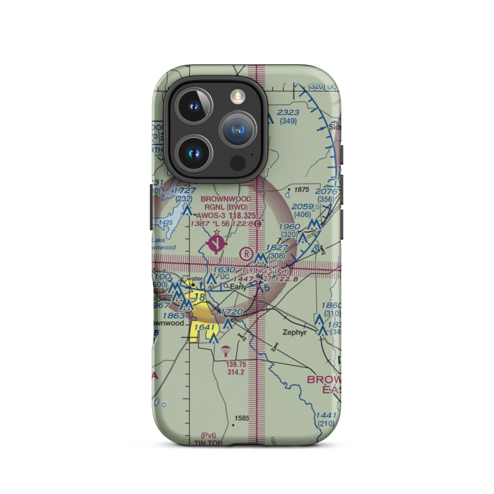 Flying S Air Ranch Airport (10XS) VFR Sectional  Tough iPhone Case iPhone 16 Pro model shown