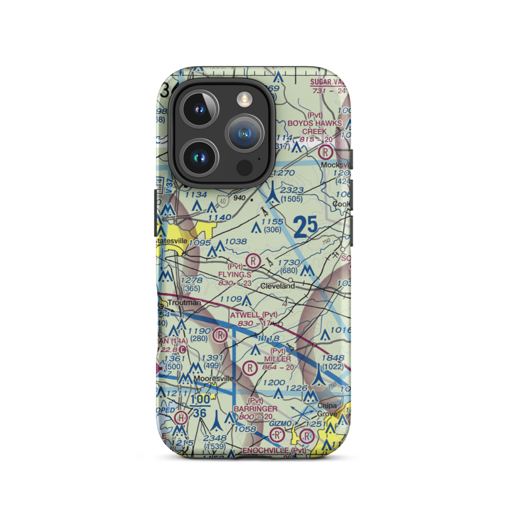 Flying S Ranch Airport (0NC8) VFR Sectional  Tough iPhone Case iPhone 16 Pro model shown