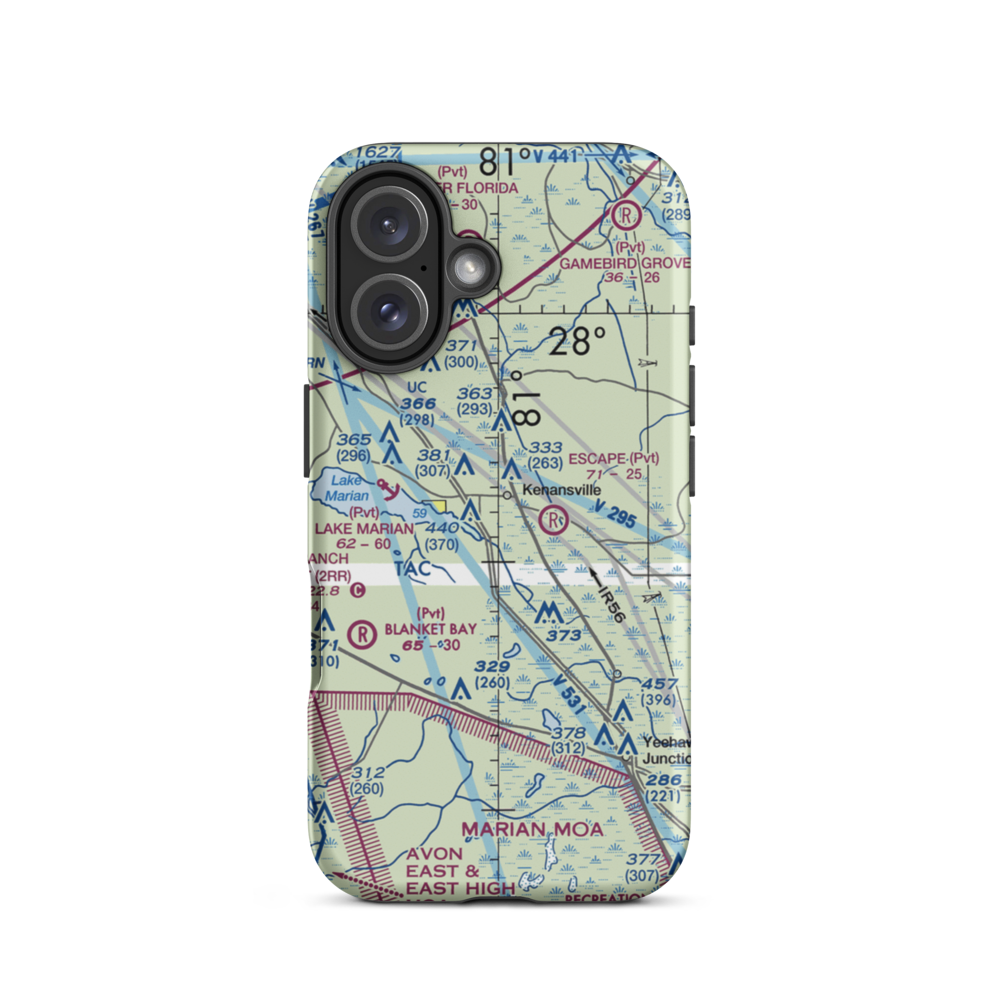 Flying S Ranch Airport (33FL) VFR Sectional  Tough iPhone Case iPhone 16 model shown