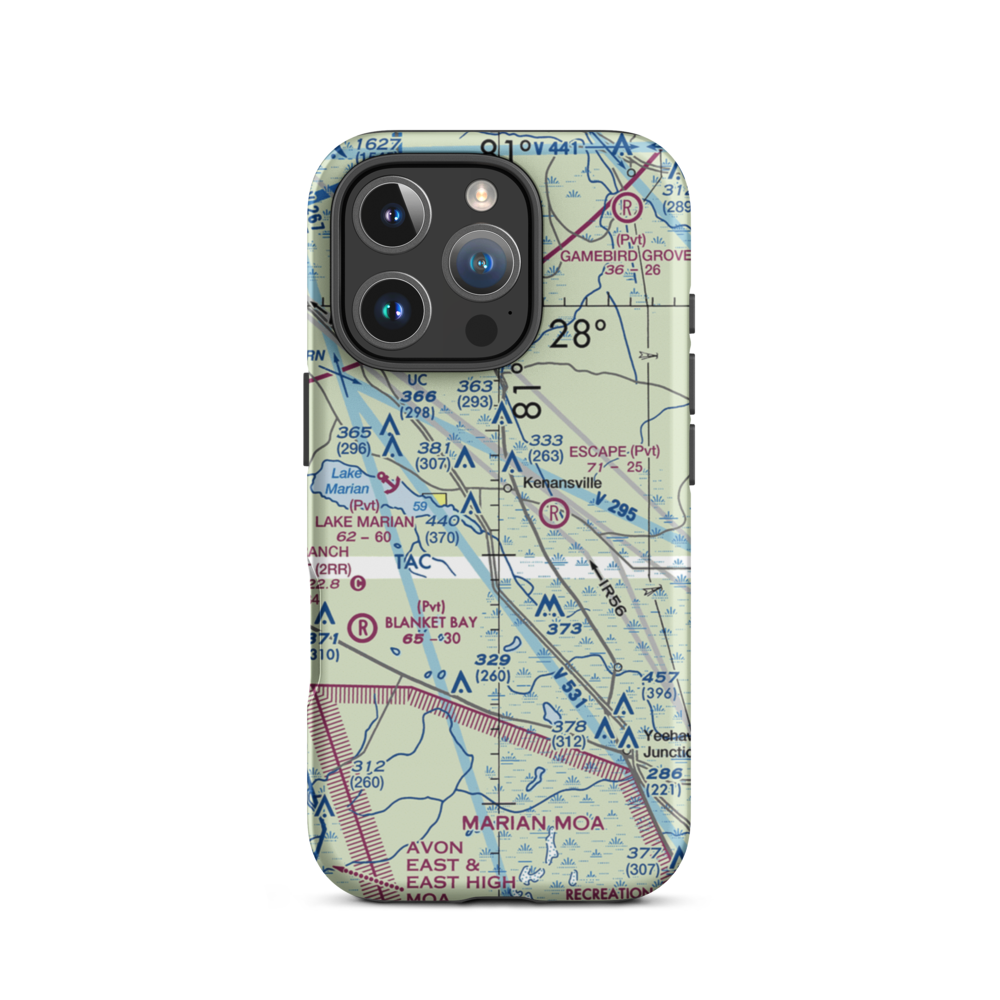 Flying S Ranch Airport (33FL) VFR Sectional  Tough iPhone Case iPhone 16 Pro model shown