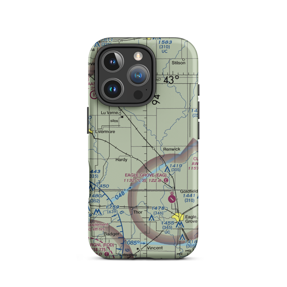Flying S Ranch Airport (5IA6) VFR Sectional  Tough iPhone Case iPhone 16 Pro model shown