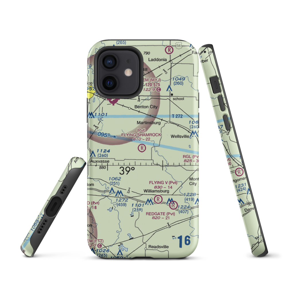 Flying Shamrock Airport (6MU4) VFR Sectional  Tough iPhone Case iPhone 12 model shown