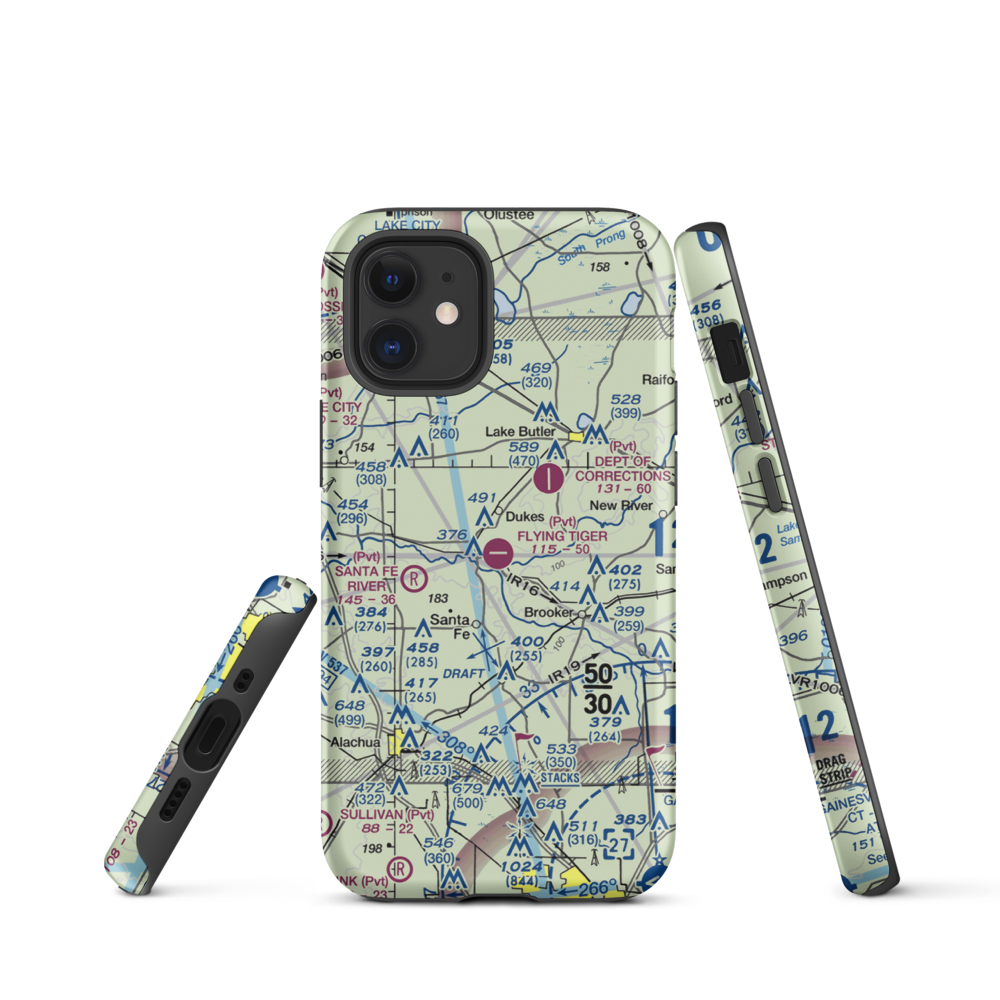 Flying Tiger Field (FL54) VFR Sectional  Tough iPhone Case iPhone 12 mini model shown