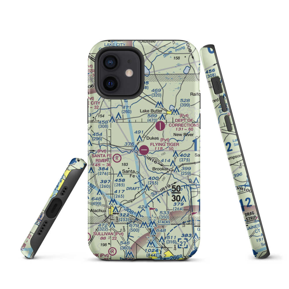 Flying Tiger Field (FL54) VFR Sectional  Tough iPhone Case iPhone 12 model shown