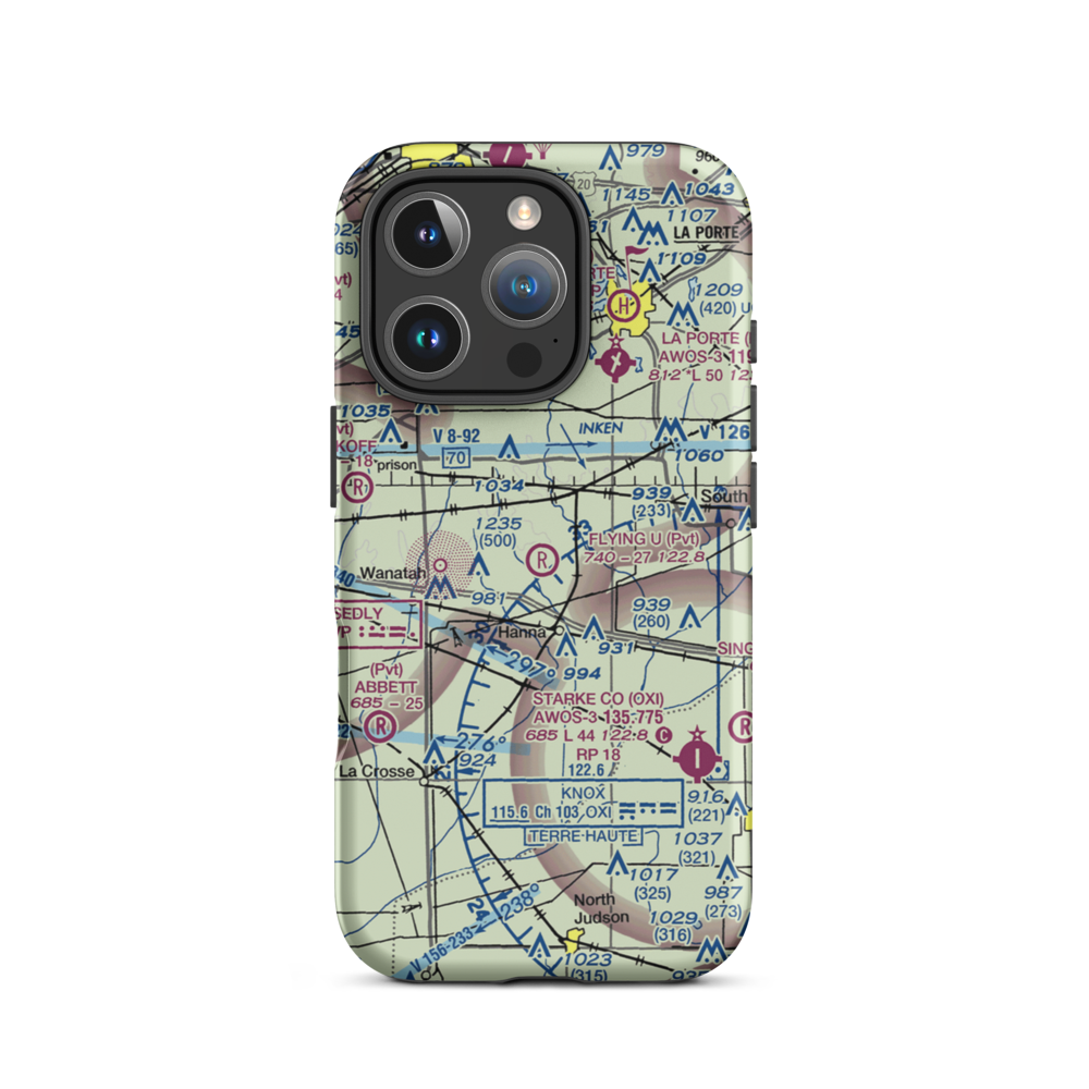 Flying U Ranch Airport (4C1) VFR Sectional  Tough iPhone Case iPhone 16 Pro model shown