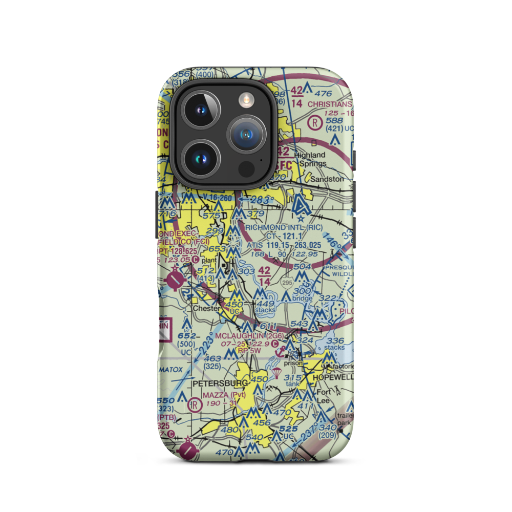 Flying W Airport (4VA3) VFR Sectional  Tough iPhone Case iPhone 16 Pro model shown
