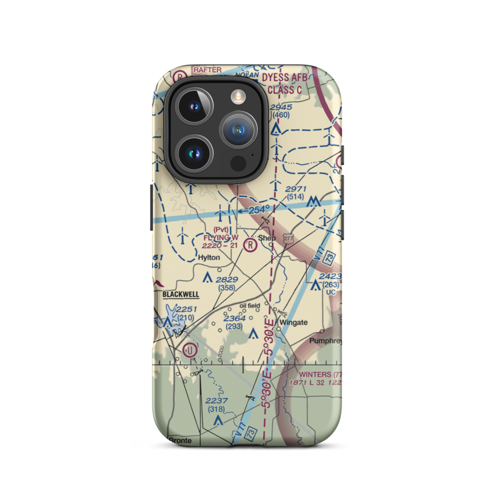 Flying W Airport (TE08) VFR Sectional  Tough iPhone Case iPhone 16 Pro model shown