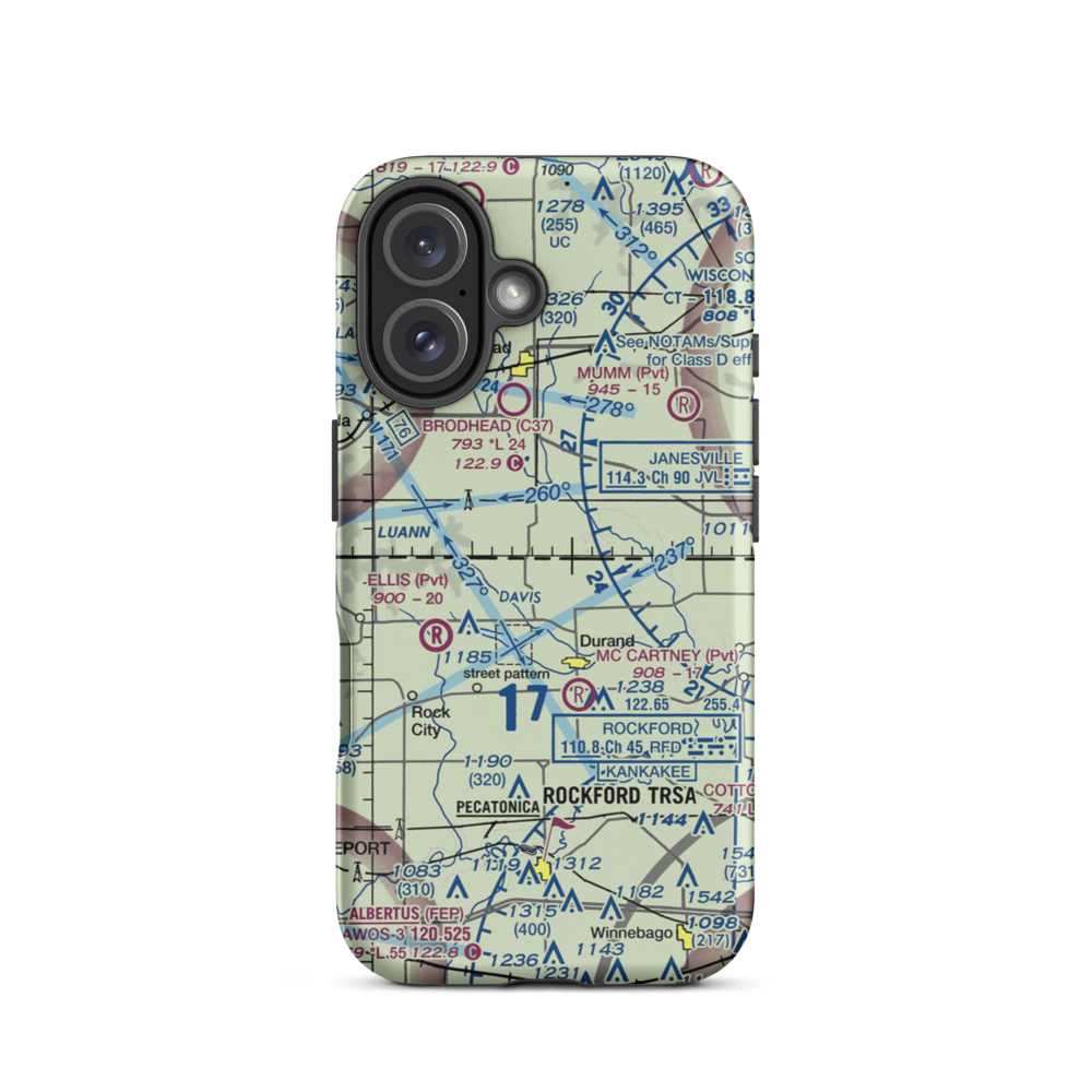Flying Z Ranch Airport (47IS) VFR Sectional  Tough iPhone Case iPhone 16 model shown