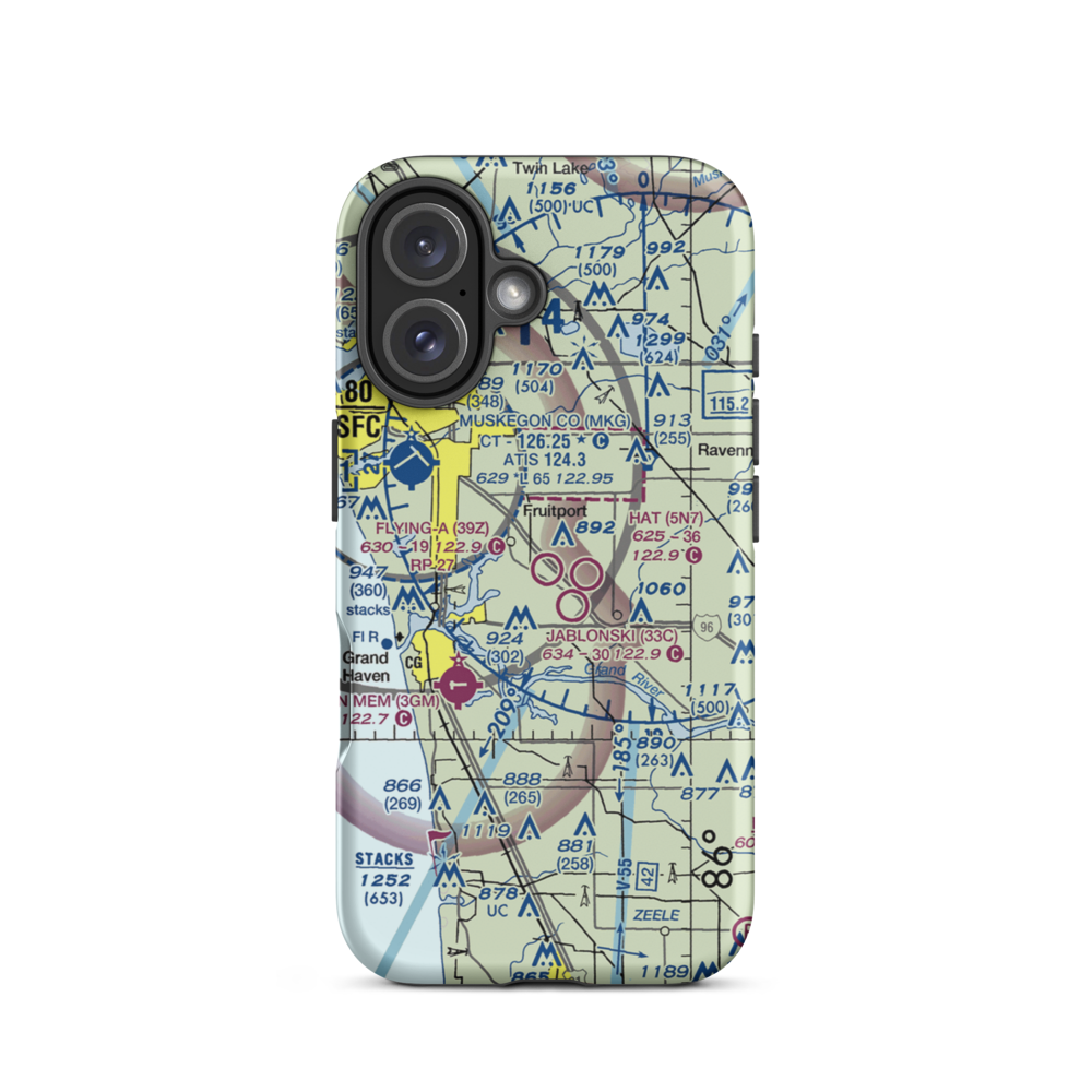 Flying-A-Ranch Airport (39Z) VFR Sectional  Tough iPhone Case iPhone 16 model shown