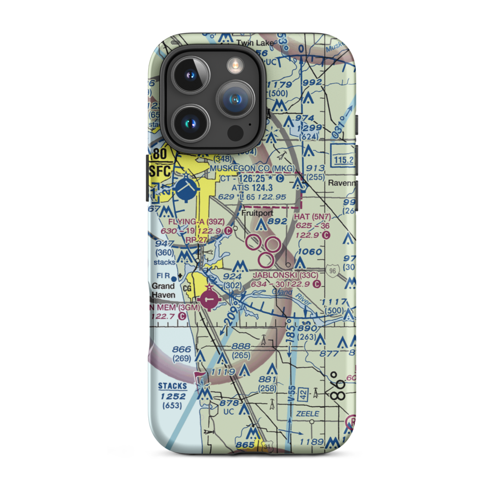 Flying-A-Ranch Airport (39Z) VFR Sectional  Tough iPhone Case iPhone 16 Pro Max model shown