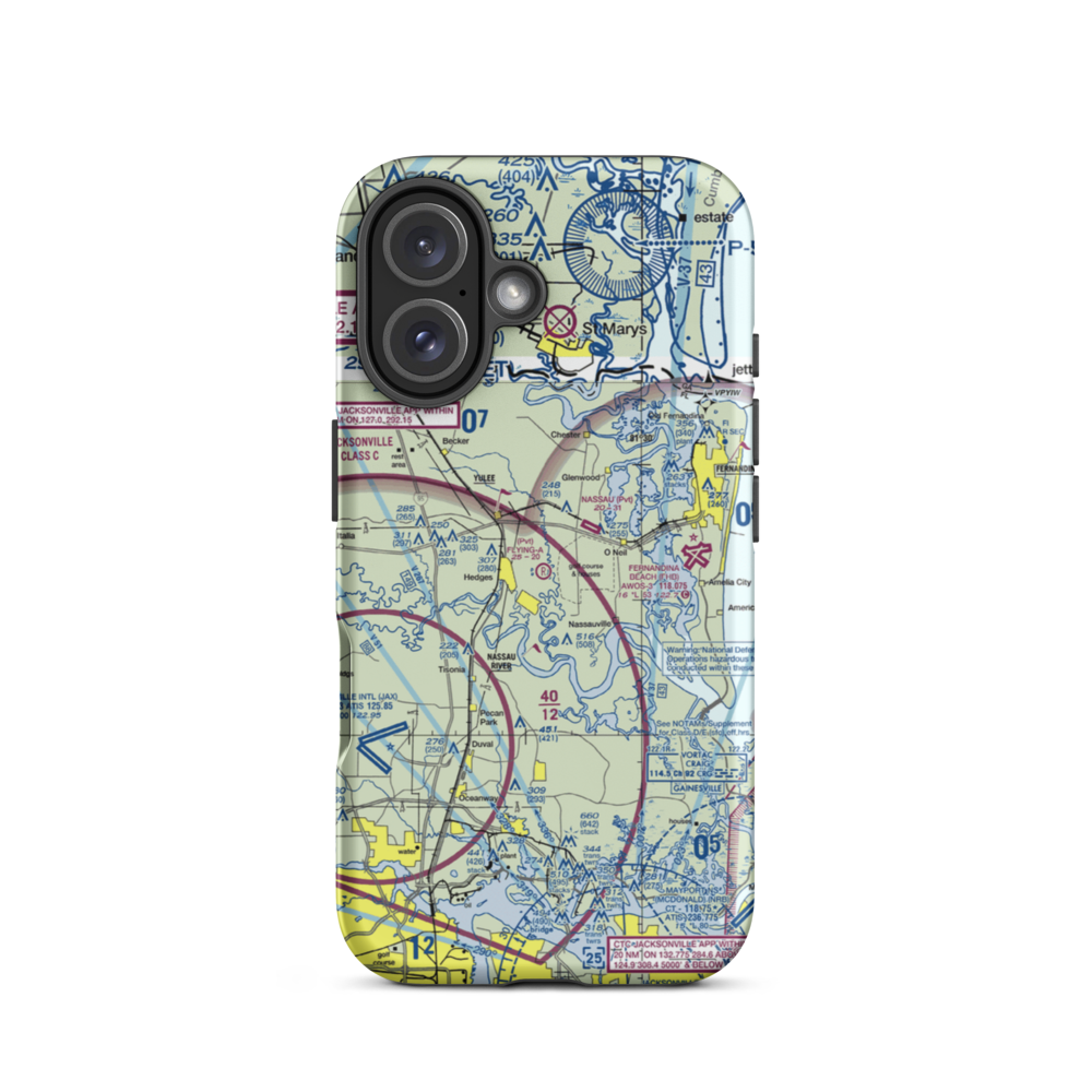 Flying-A-Ranch Airport (FL84) VFR Sectional  Tough iPhone Case iPhone 16 model shown