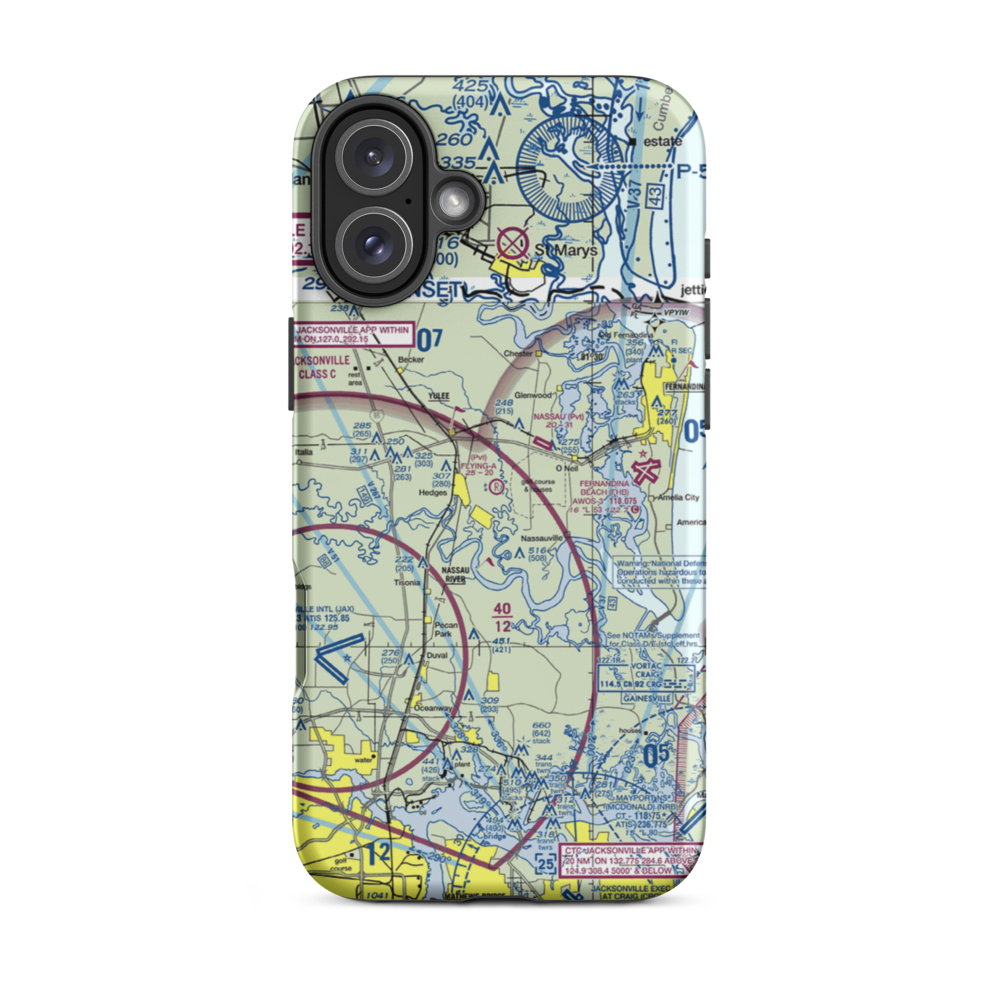 Flying-A-Ranch Airport (FL84) VFR Sectional  Tough iPhone Case iPhone 16 Plus model shown
