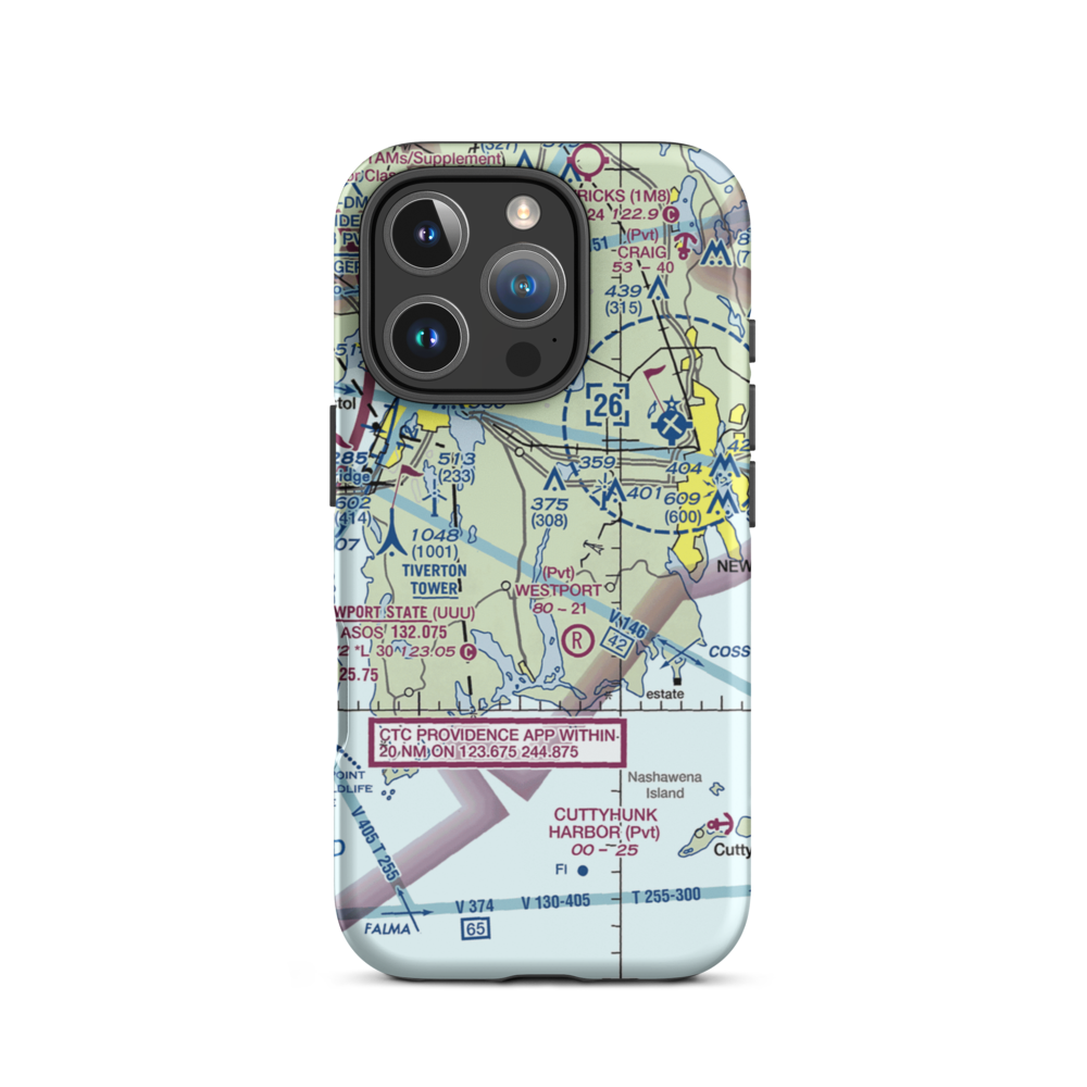 Flynns Noquochoke Seaplane Base (2MA6) VFR Sectional  Tough iPhone Case iPhone 16 Pro model shown