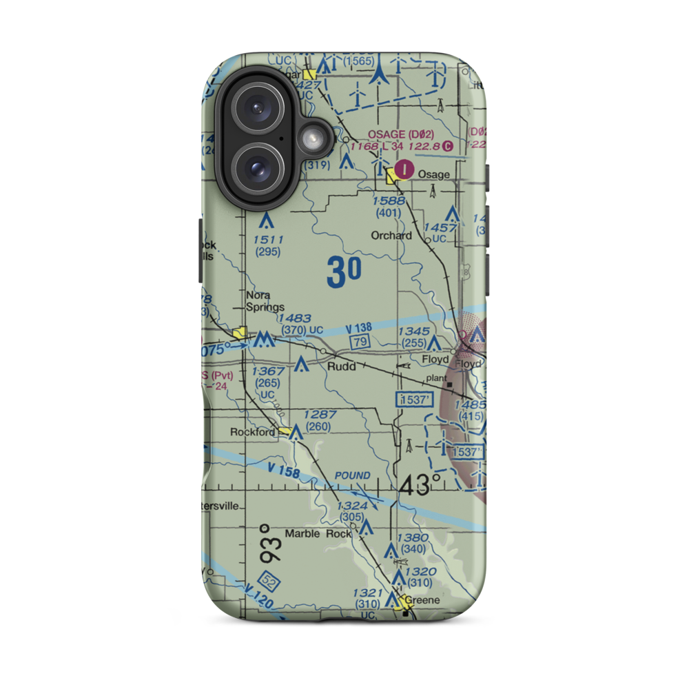 Folkerts Airport (5IA5) VFR Sectional  Tough iPhone Case iPhone 16 Plus model shown
