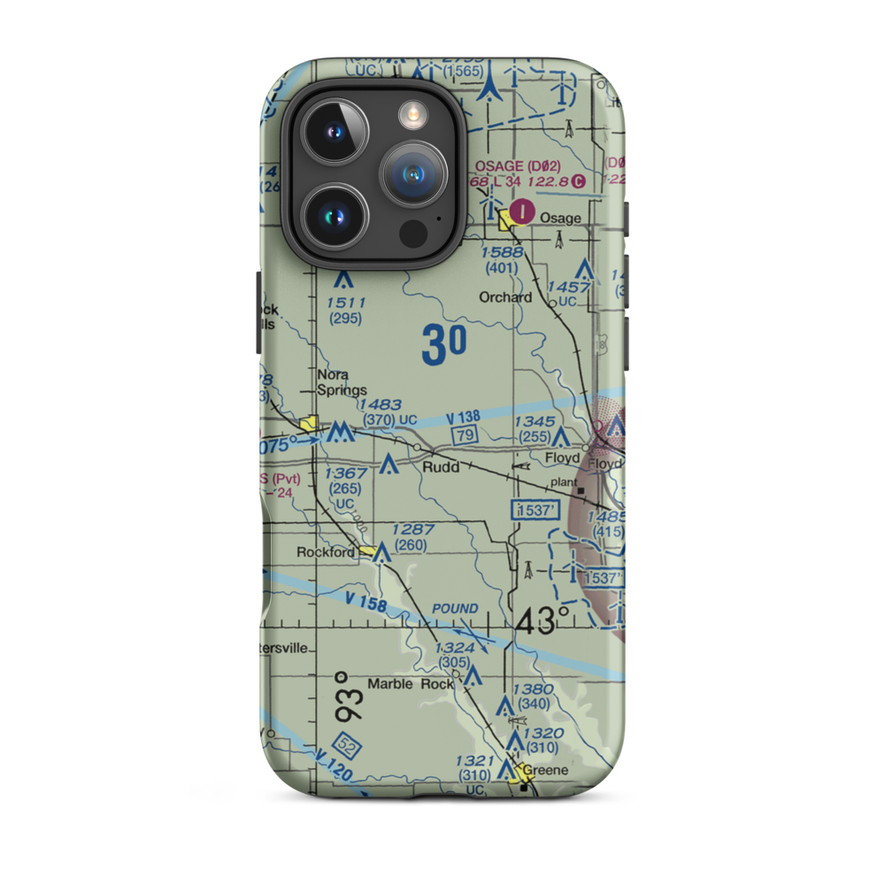 Folkerts Airport (5IA5) VFR Sectional  Tough iPhone Case iPhone 16 Pro Max model shown
