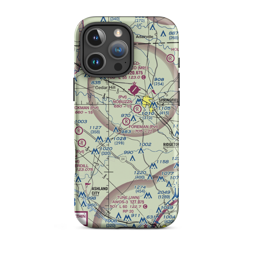 Foreman Field (9TN4) VFR Sectional  Tough iPhone Case iPhone 16 Pro Max model shown