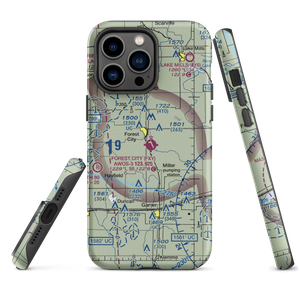 Forest City Municipal Airport (FXY) VFR Sectional  Tough iPhone Case