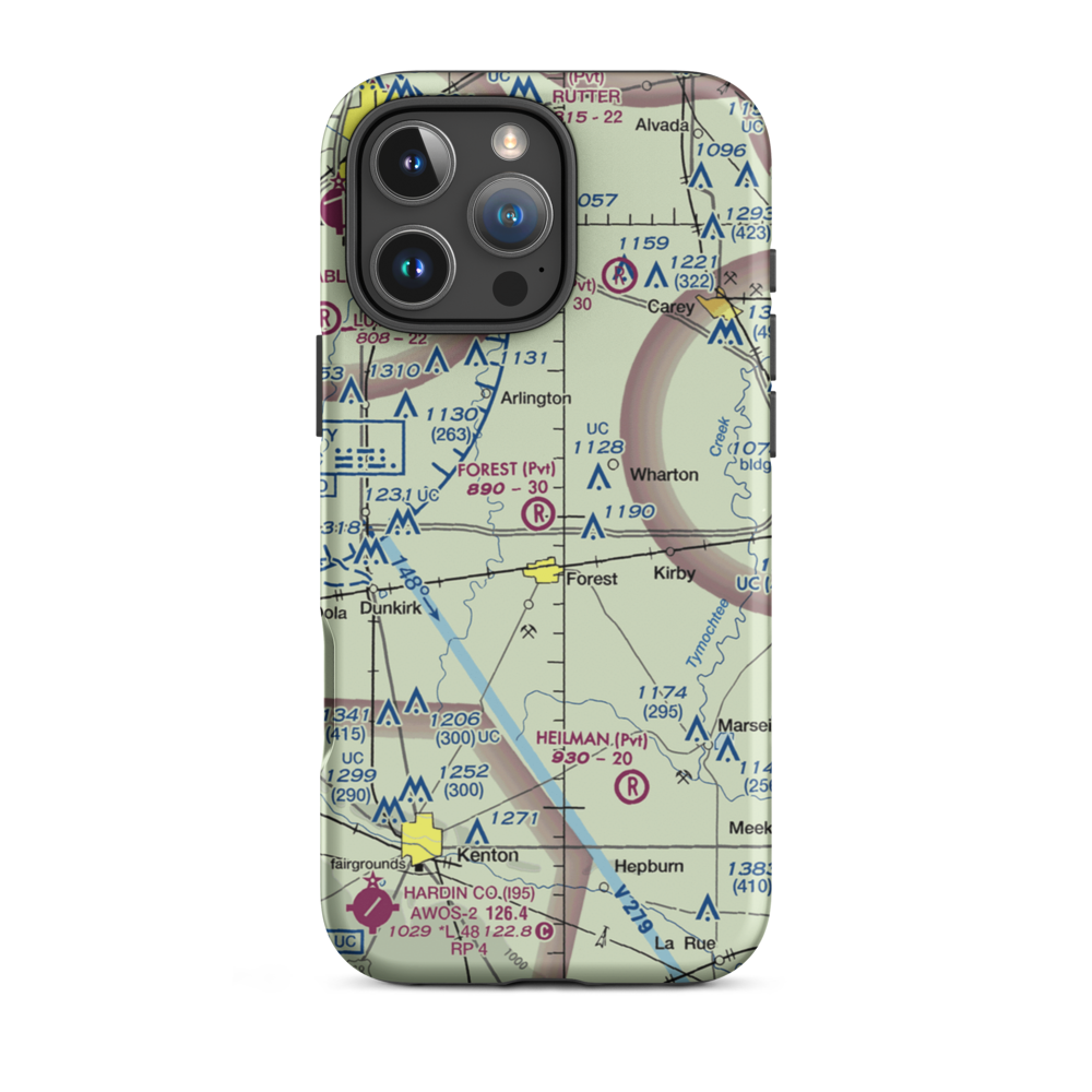 Forest Field (9OH9) VFR Sectional  Tough iPhone Case iPhone 16 Pro Max model shown