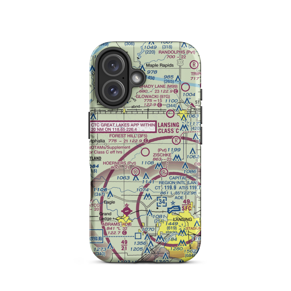 Forest Hill Airport (3F5) VFR Sectional  Tough iPhone Case iPhone 16 model shown