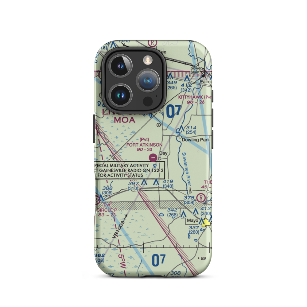 Fort Atkinson Plantation Airpark (9FD7) VFR Sectional  Tough iPhone Case iPhone 16 Pro model shown