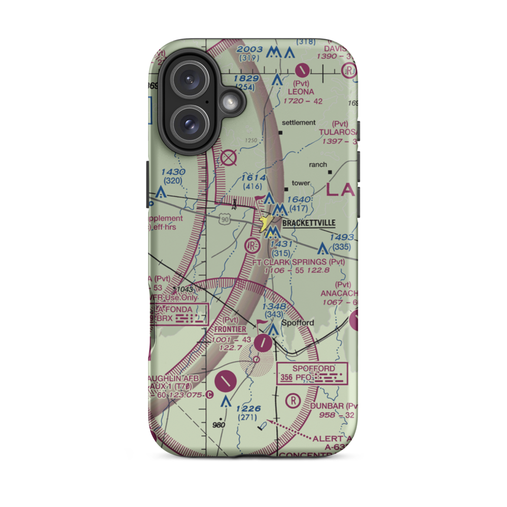 Fort Clark Springs Airport (74TX) VFR Sectional  Tough iPhone Case iPhone 16 Plus model shown
