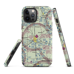 Fostoria Metropolitan Airport (FZI) VFR Sectional  Tough iPhone Case