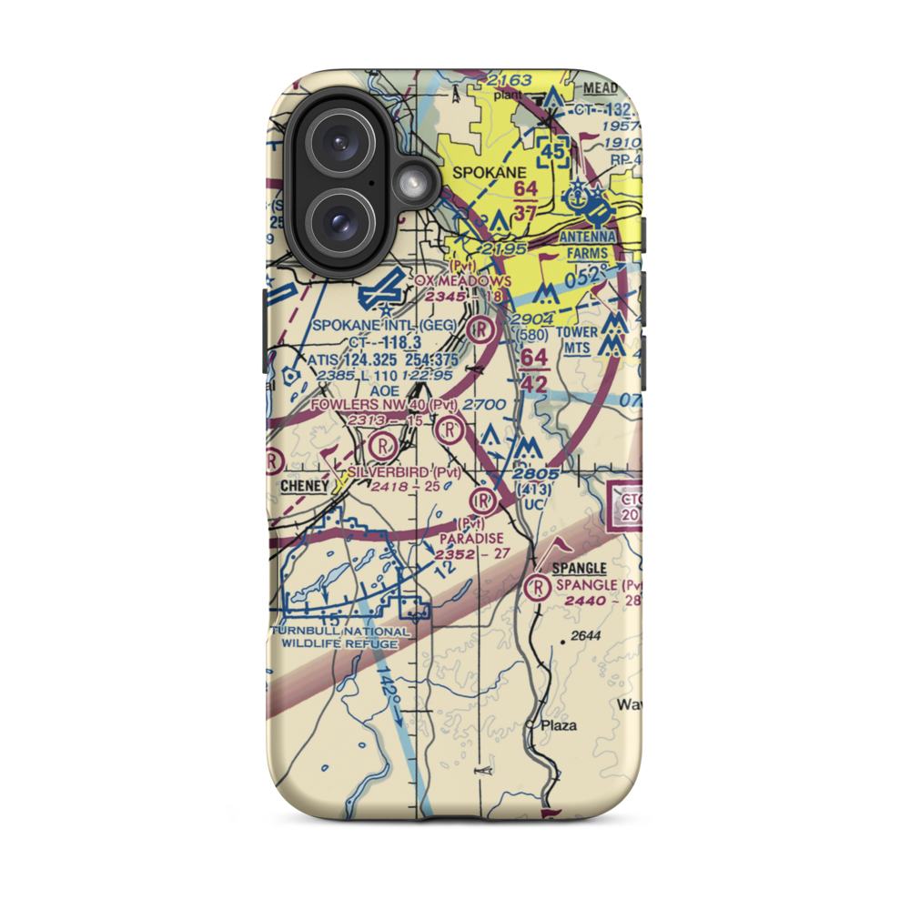 Fowlers Nw 40 Airport (12WA) VFR Sectional  Tough iPhone Case iPhone 16 Plus model shown