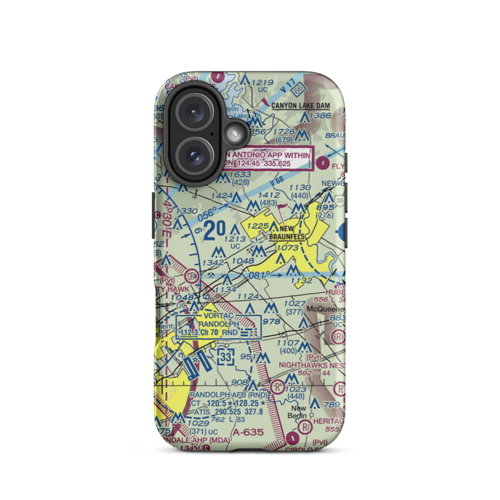 Fox Airport (48TS) VFR Sectional  Tough iPhone Case iPhone 16 model shown