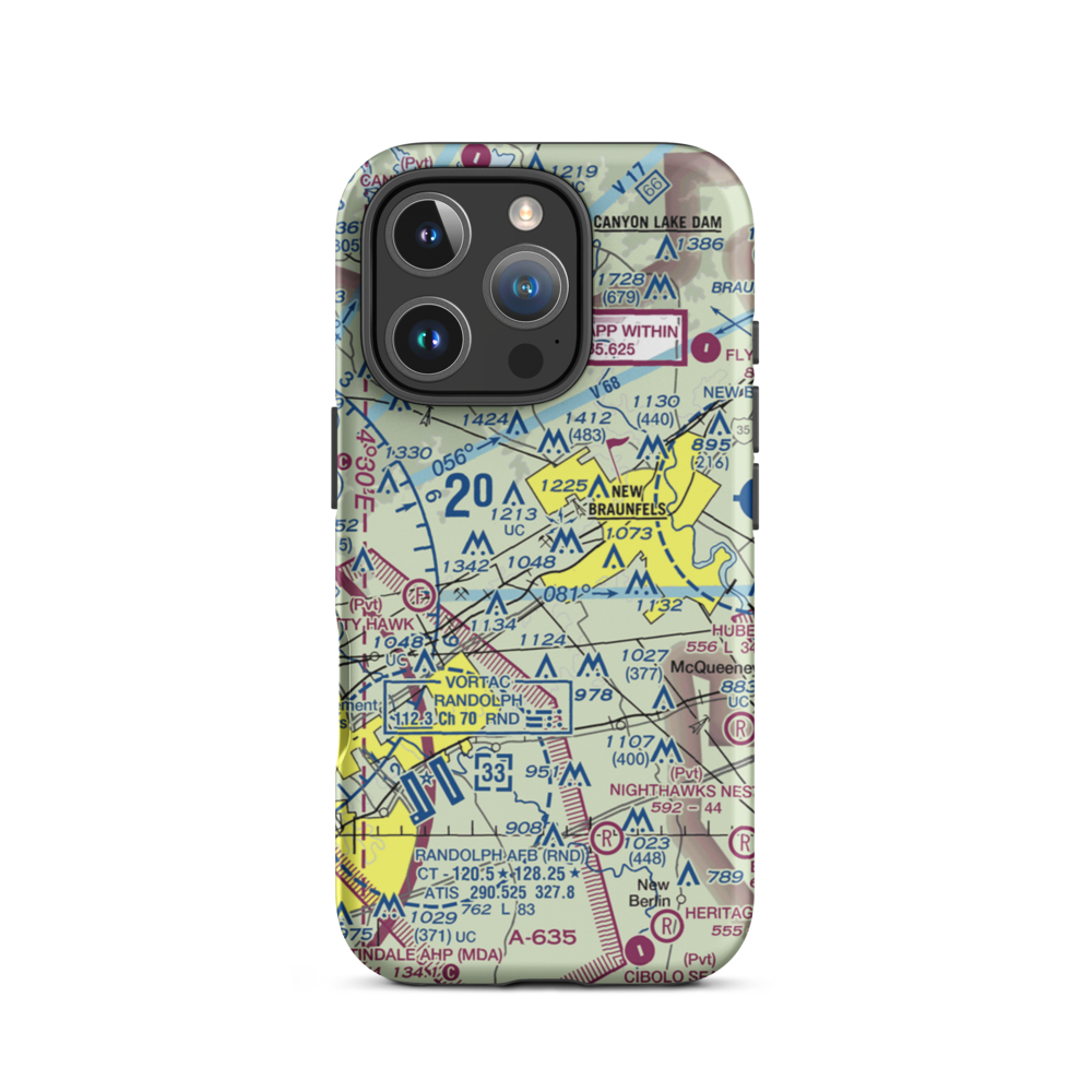 Fox Airport (48TS) VFR Sectional  Tough iPhone Case iPhone 16 Pro model shown