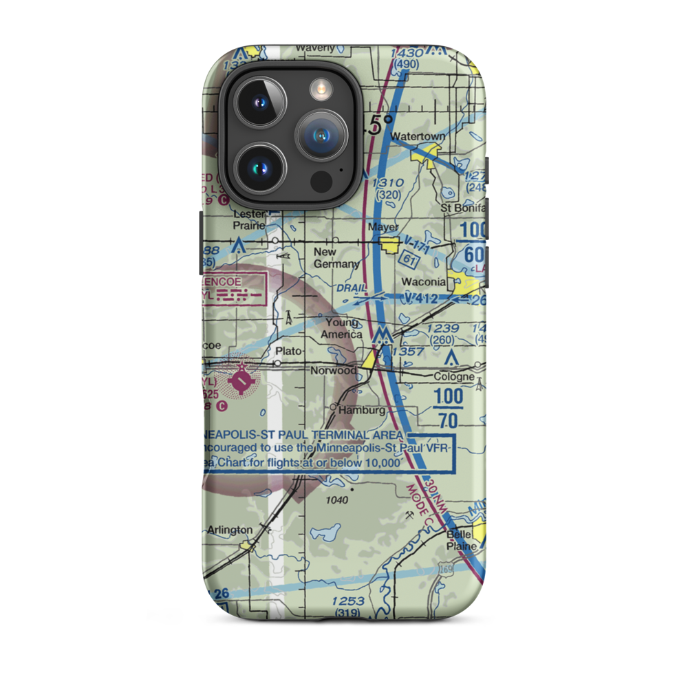 Fox Field (88MN) VFR Sectional  Tough iPhone Case iPhone 16 Pro Max model shown