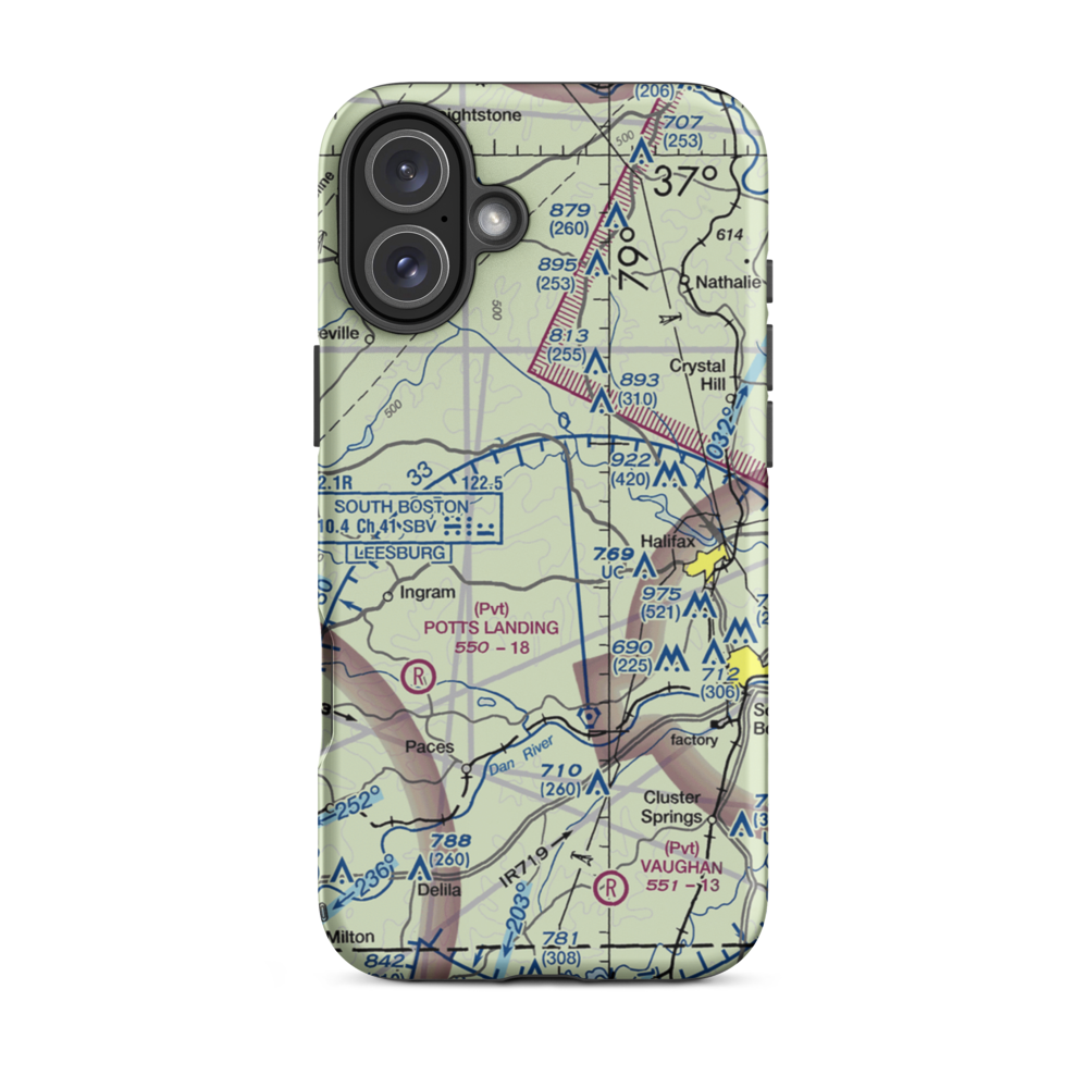 Fox Fire Airport (33VA) VFR Sectional  Tough iPhone Case iPhone 16 Plus model shown