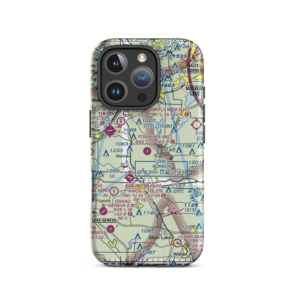 Fox River Airport (96C) VFR Sectional  Tough iPhone Case iPhone 16 Pro model shown