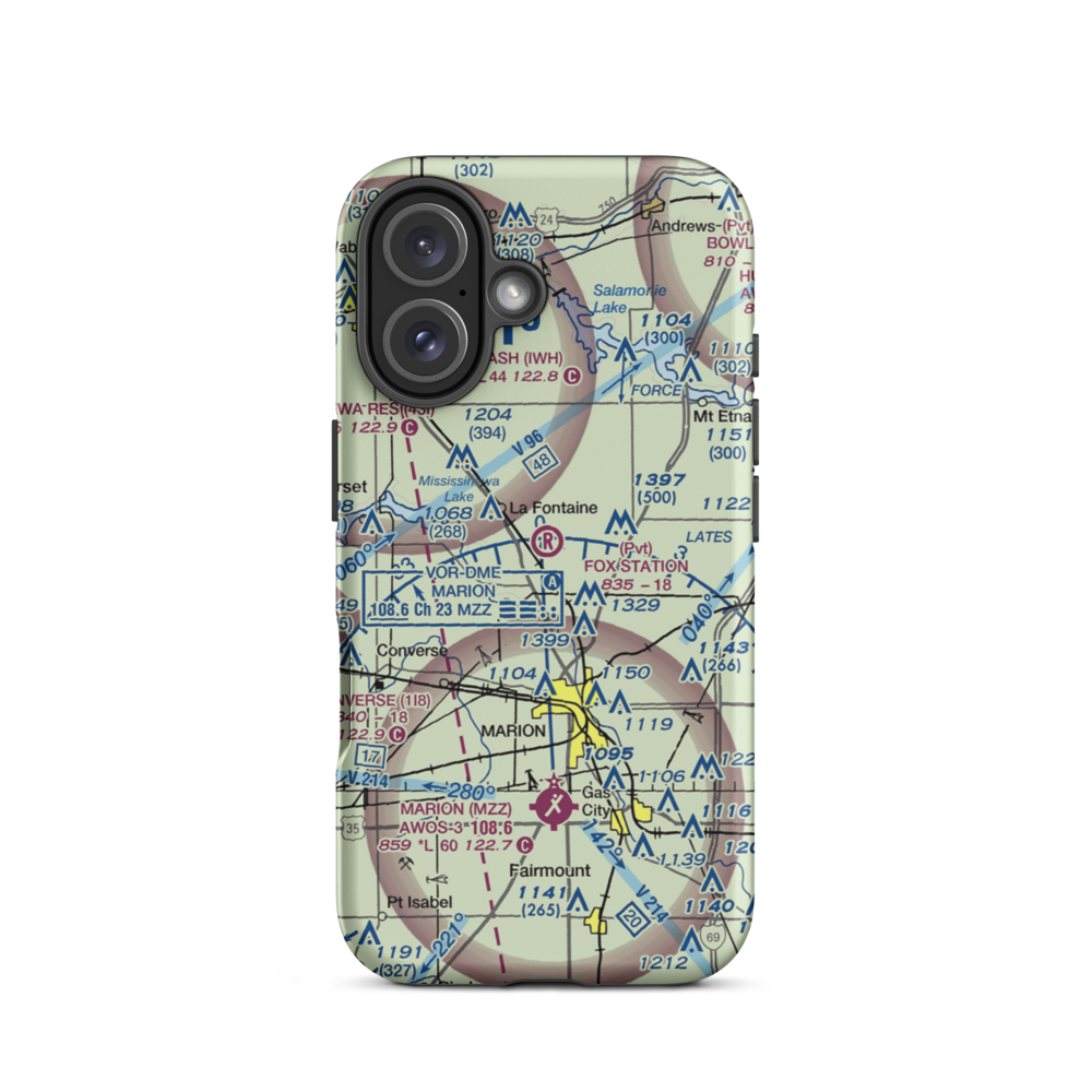 Fox Station Airport (78II) VFR Sectional  Tough iPhone Case iPhone 16 model shown