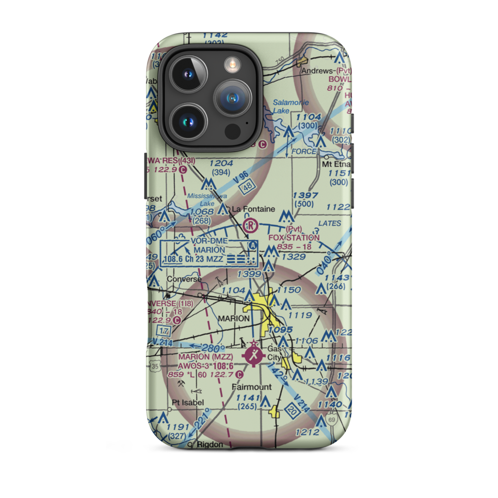 Fox Station Airport (78II) VFR Sectional  Tough iPhone Case iPhone 16 Pro Max model shown