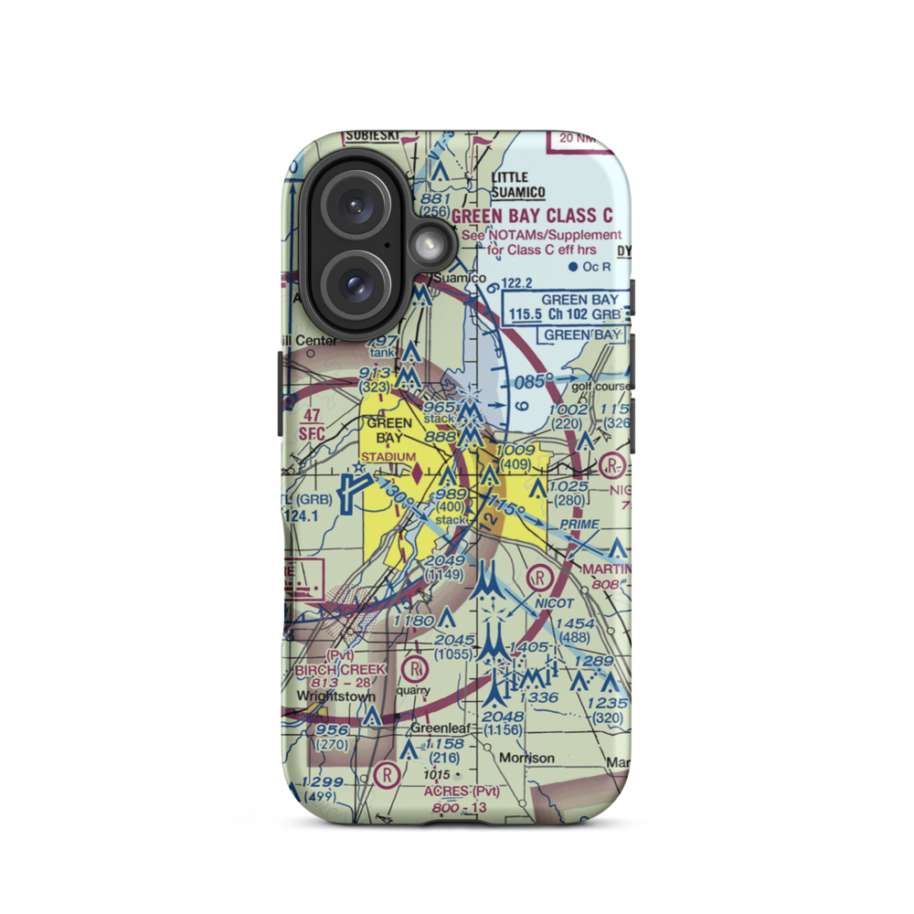 Foxair Seaplane Base (W26) VFR Sectional  Tough iPhone Case iPhone 16 model shown