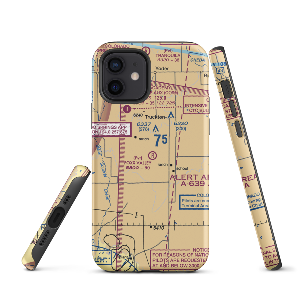 Foxx Valley Airport (0CD2) VFR Sectional  Tough iPhone Case iPhone 12 model shown