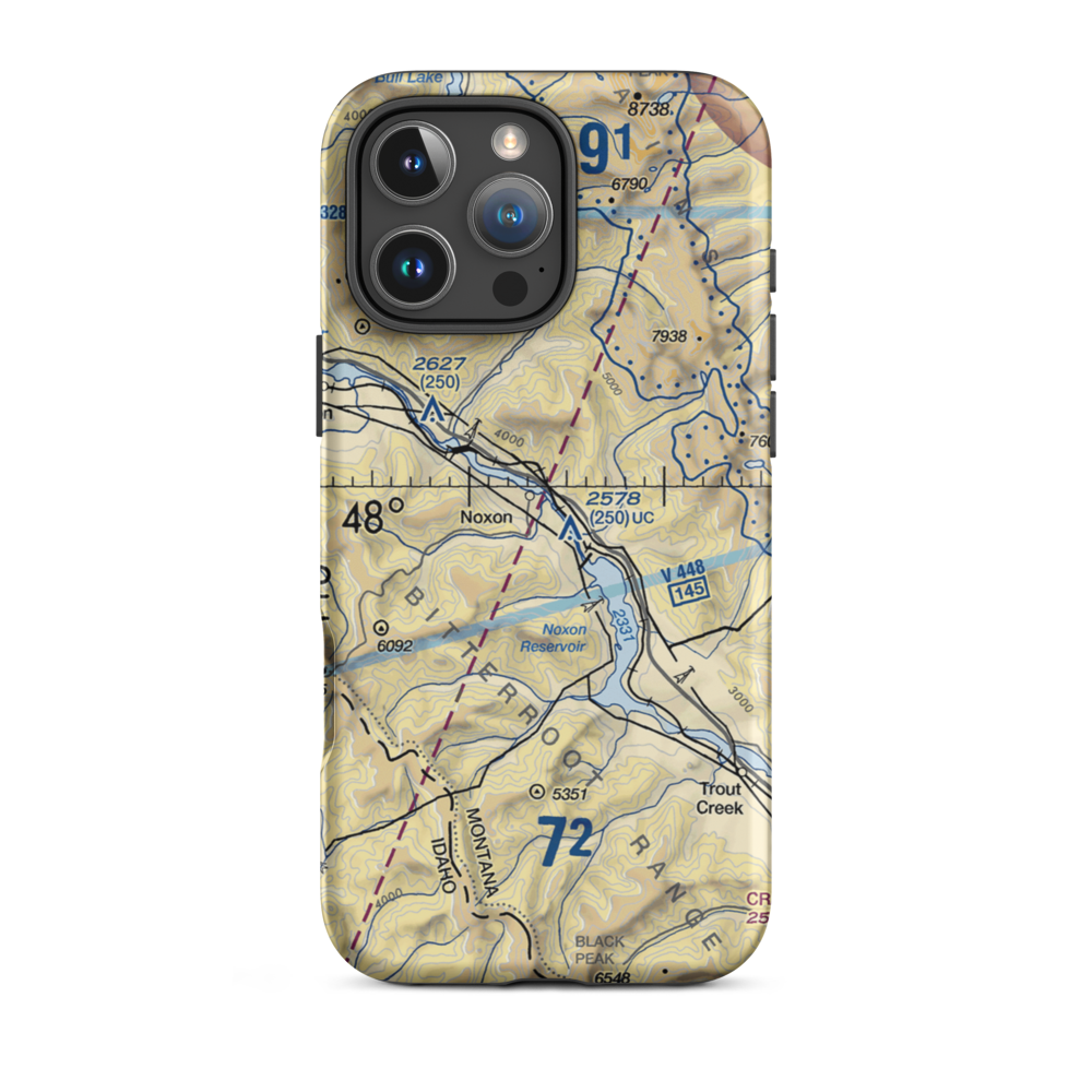Frampton Airport (MT97) VFR Sectional  Tough iPhone Case iPhone 16 Pro Max model shown