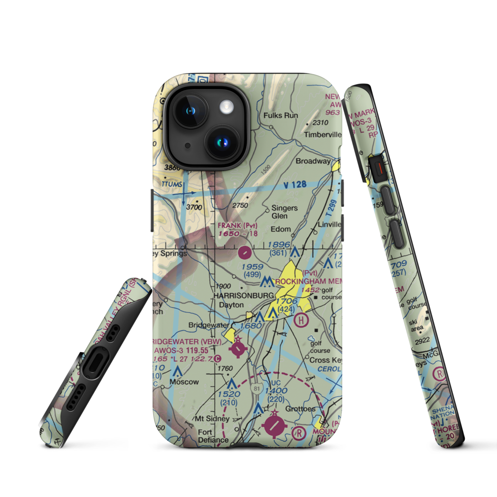 Frank Field (VA52) VFR Sectional  Tough iPhone Case iPhone 15 model shown