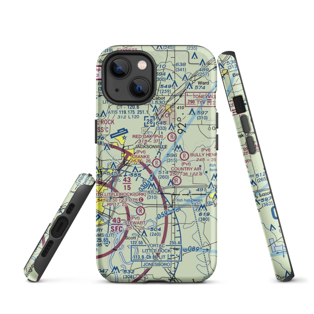 Franke Field (79AR) VFR Sectional  Tough iPhone Case iPhone 13 model shown