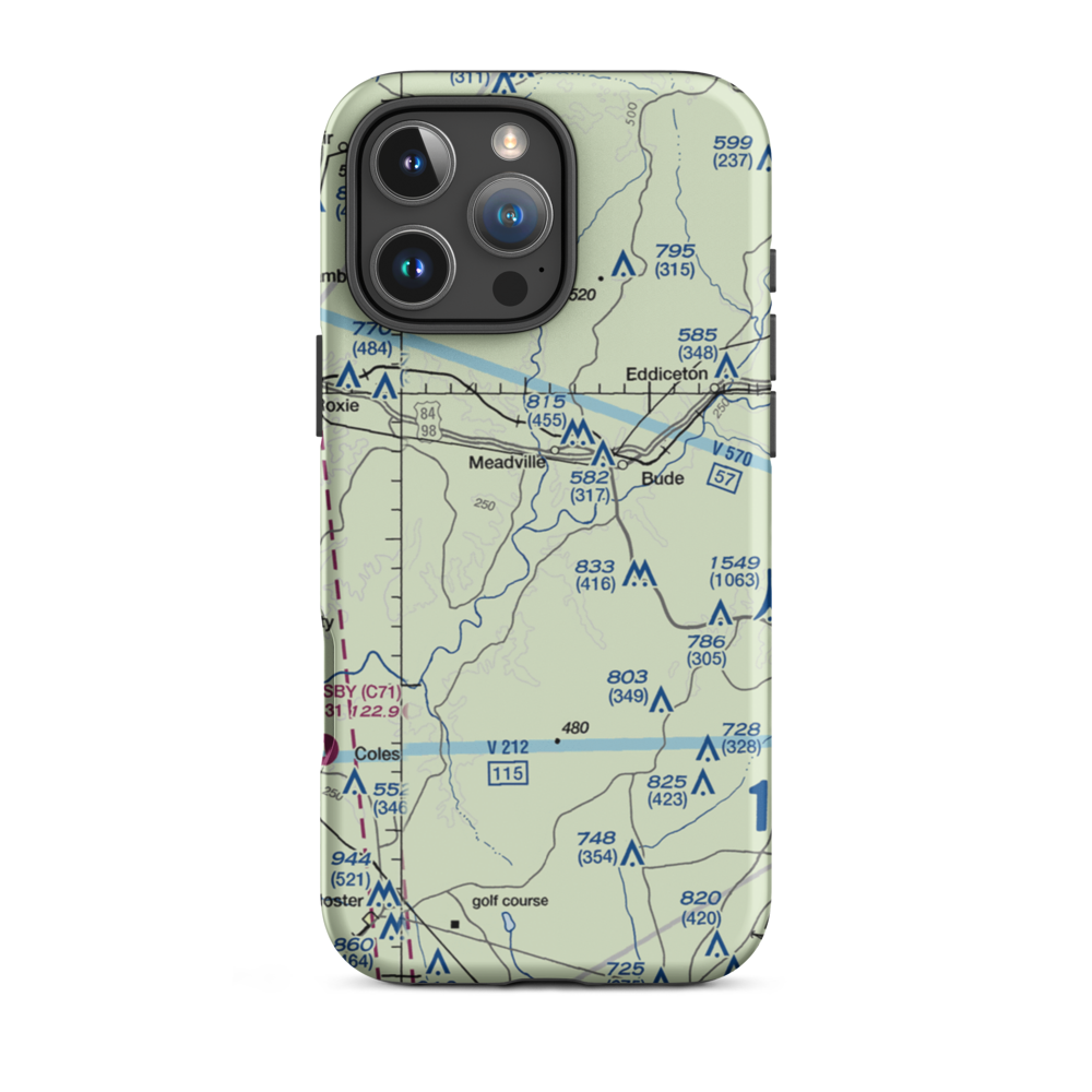 Franklin Field (0MS1) VFR Sectional  Tough iPhone Case iPhone 16 Pro Max model shown