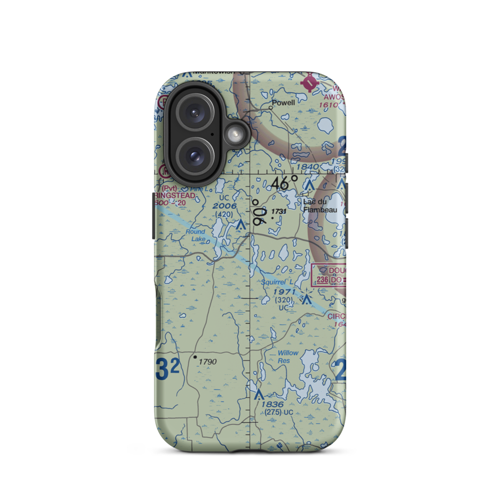 Franks Seaplane Base (4P5) VFR Sectional  Tough iPhone Case iPhone 16 model shown