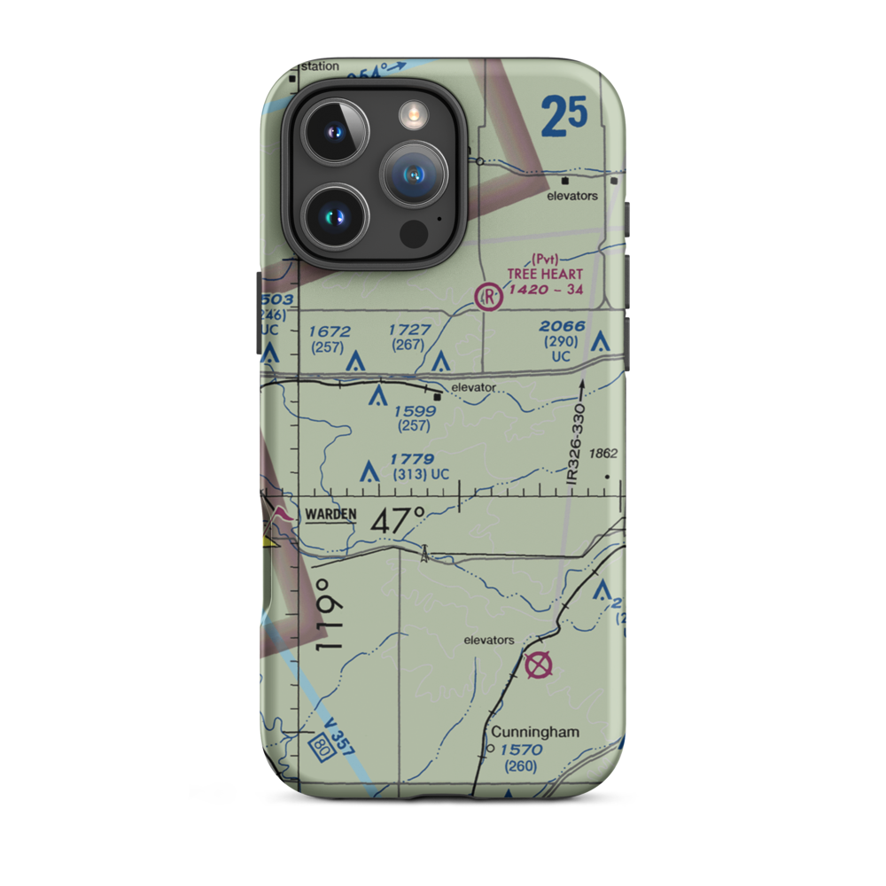 Franz Ranch Airport (33WA) VFR Sectional  Tough iPhone Case iPhone 16 Pro Max model shown