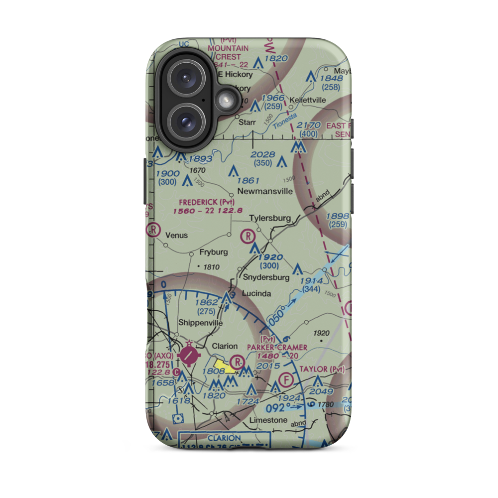 Frederick Airpark (0PS0) VFR Sectional  Tough iPhone Case iPhone 16 Plus model shown